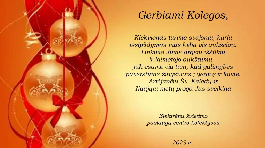 EŠPC Kalėdinis sveikinimas 2023